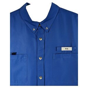 Field and Stream Mens Long Sleeve Vented Fishing Shirt Size XL Blue